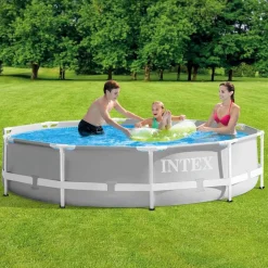 INTEX Set de piscina estructura de prisma calidad superior 305x76 cm