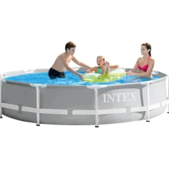 INTEX Set de piscina estructura de prisma calidad superior 305x76 cm