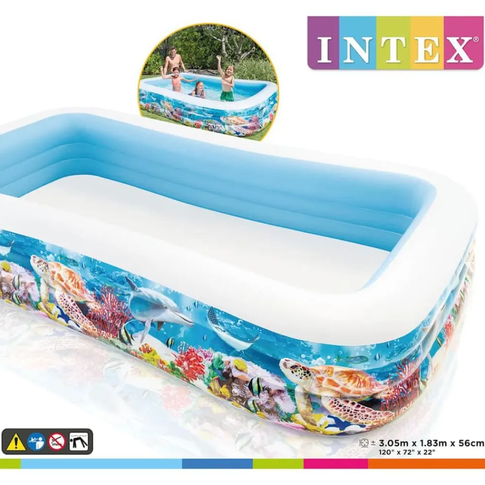 INTEX Piscina Y Spa-Swim Center Piscina familiar vida marina 305x183x56 cm