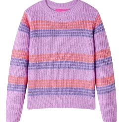 vidaXL Ropa Y Accesorios-Jersey de punto infantil con rayas color lila y rosa 92