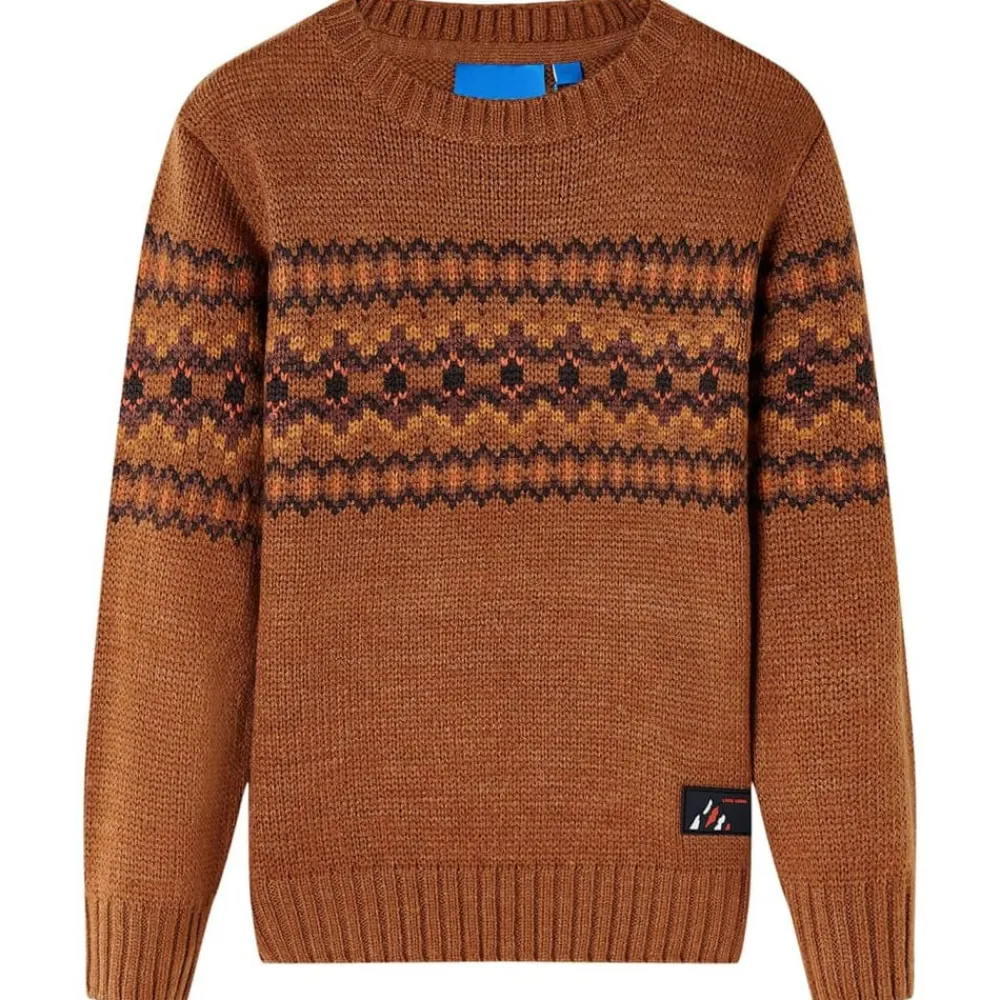 vidaXL Jersey de punto infantil color coñac 92 Coñac Best