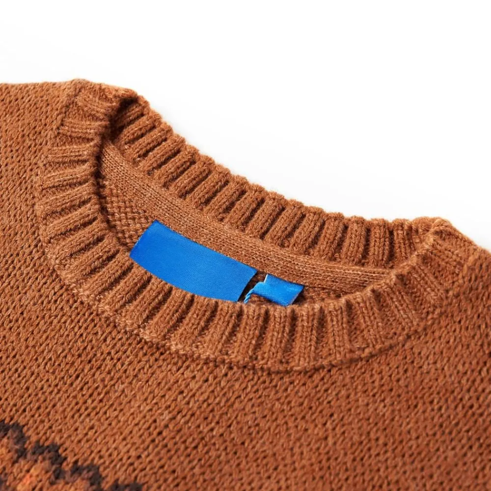 vidaXL Jersey de punto infantil color coñac 92 Coñac Best
