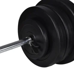 vidaXL Juego de barras + 2 mancuernas 60,5kg Online