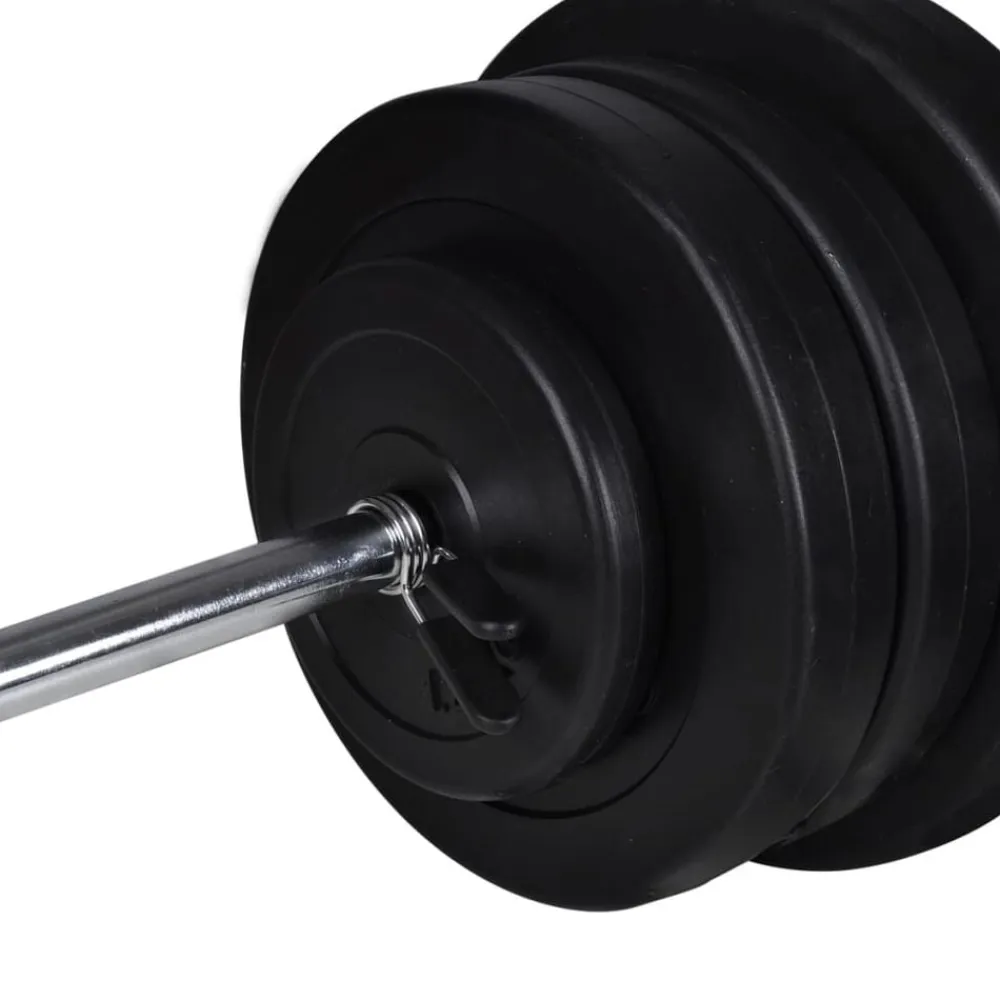 vidaXL Juego de barras + 2 mancuernas 60,5kg Online