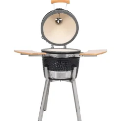 vidaXL Kamado Barbacoa Parrilla y Ahumador Cerámico 33 cm Negro Online