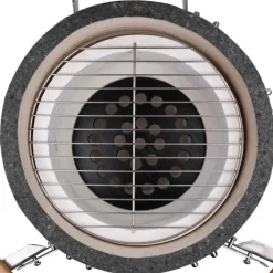 vidaXL Kamado Barbacoa Parrilla y Ahumador Cerámico 33 cm Negro Online