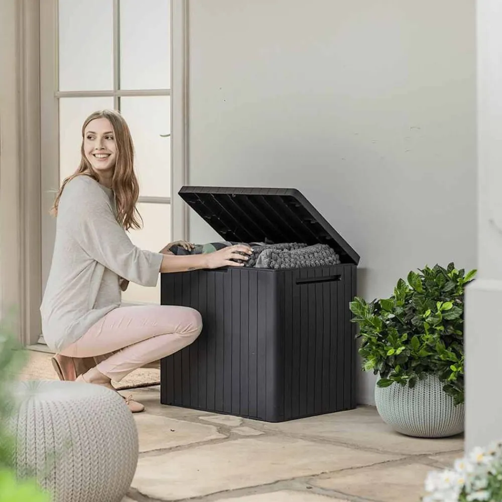 Keter Muebles De Jardín-Caja de almacenamiento de jardín City 113 L