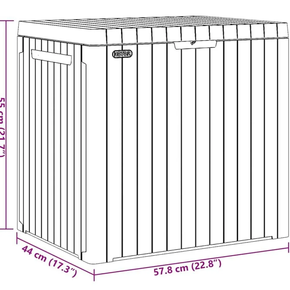 Keter Muebles De Jardín-Caja de almacenamiento de jardín City 113 L