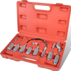 vidaXL Kit de set de Pistola de grasa Adaptador de Surtida herramienta Outlet
