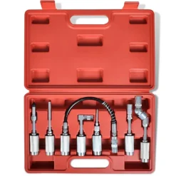 vidaXL Kit de set de Pistola de grasa Adaptador de Surtida herramienta Outlet