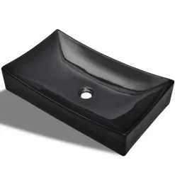vidaXL Fontanería-Lavabo de cerámica rectangular color