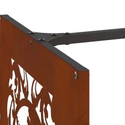 vidaXL Leñero 40x40x40 cm acero corten Acero oxidado Online