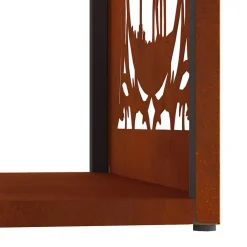 vidaXL Leñero 40x40x40 cm acero corten Acero oxidado Online