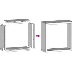 vidaXL Accesorios Para Hornos De Leña Y Chimeneas-Leñero 100x40x100 cm Acero oxidado