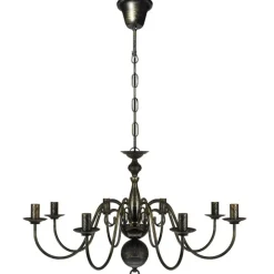 vidaXL Iluminación-Lámpara de araña antique metal 8 bombillas E14