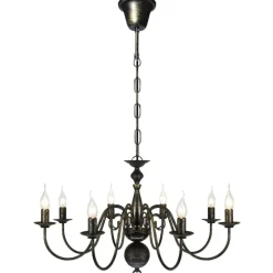 vidaXL Iluminación-Lámpara de araña antique metal 8 bombillas E14
