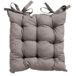Madison Cojín de asiento Toscane Basic gris 46x46 cm Taupé New