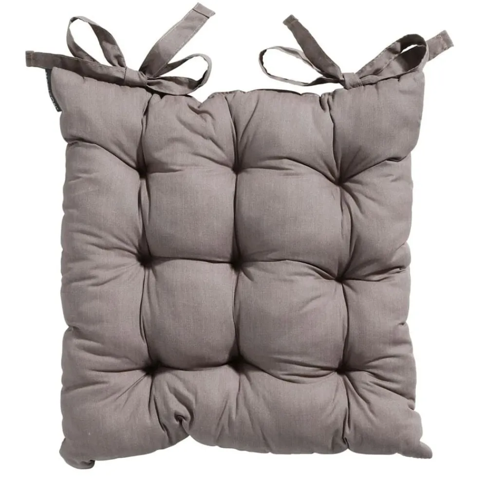 Madison Cojín de asiento Toscane Basic gris 46x46 cm Taupé New