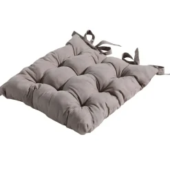 Madison Cojín de asiento Toscane Basic gris 46x46 cm Taupé New