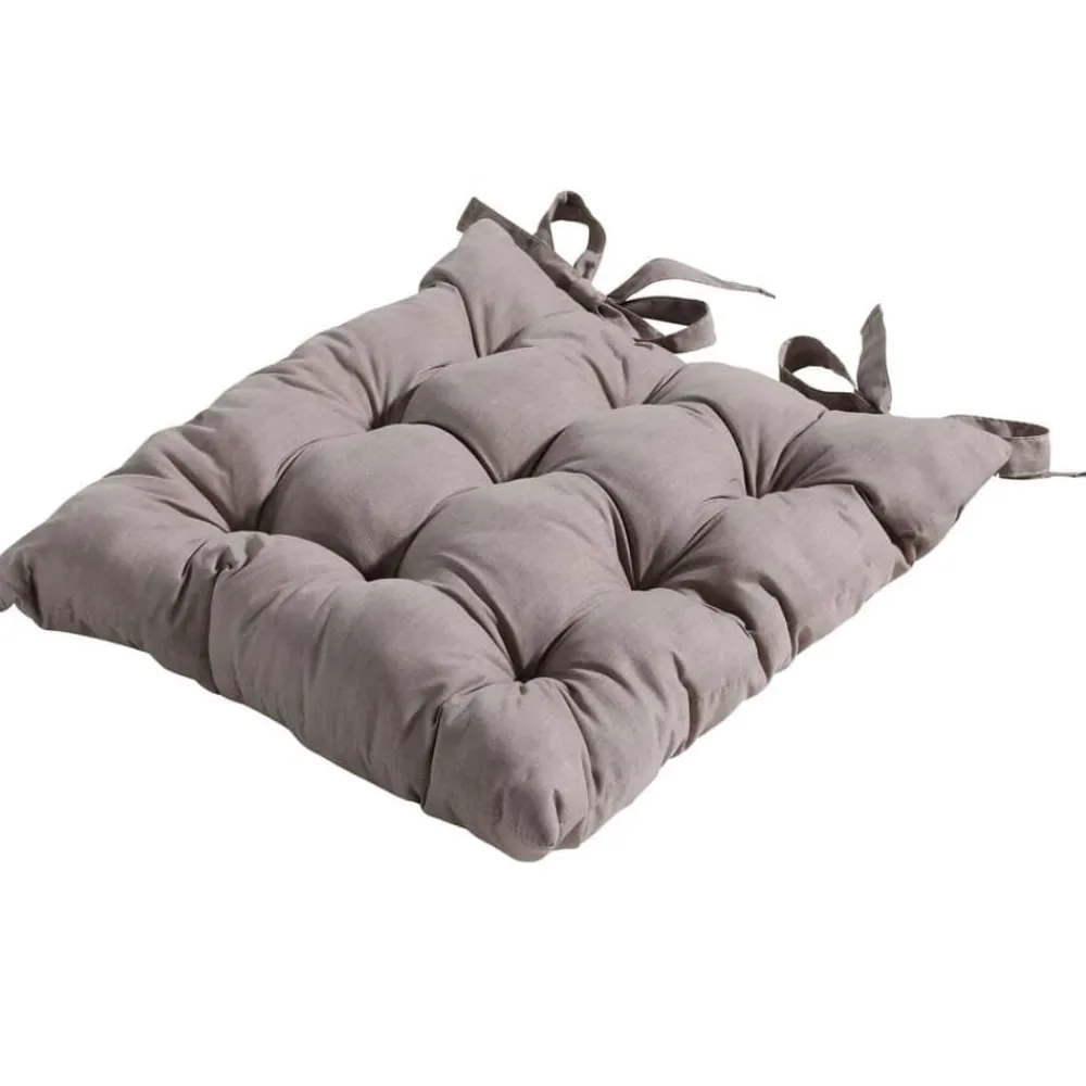 Madison Cojín de asiento Toscane Basic gris 46x46 cm Taupé New