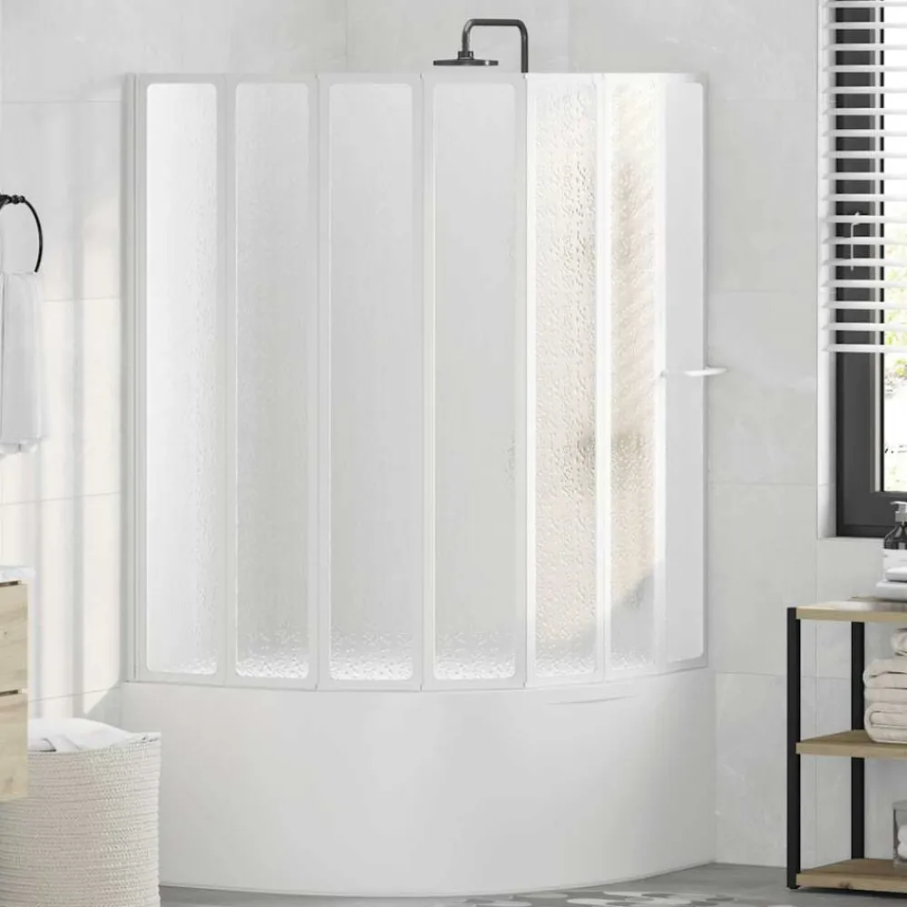 vidaXL Mampara de ducha con 7 paneles plegables y toallero New