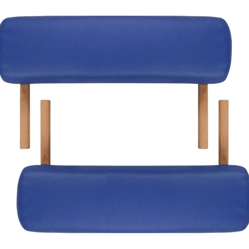 vidaXL Salud Y Belleza-Mesa camilla de masaje de madera plegable de tres cuerpos es