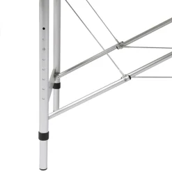 vidaXL Salud Y Belleza-Mesa camilla de masaje plegable de 3 cuerpos, aluminio blanco