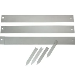 Nature Borduras de jardín 3 uds acero 91,4x10,2 cm Gris Discount