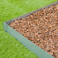Nature Borduras de jardín 3 uds acero 91,4x10,2 cm Gris Discount
