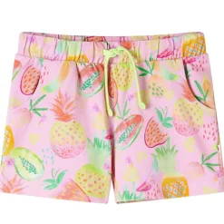 vidaXL Ropa Y Accesorios-Pantalón corto infantil con cordón rosa suave 104
