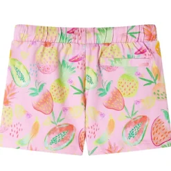 vidaXL Ropa Y Accesorios-Pantalón corto infantil con cordón rosa suave 104