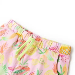 vidaXL Ropa Y Accesorios-Pantalón corto infantil con cordón rosa suave 104