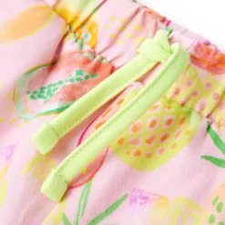 vidaXL Ropa Y Accesorios-Pantalón corto infantil con cordón rosa suave 104