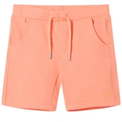 vidaXL Ropa Y Accesorios-Pantalón corto infantil con cordón naranja neón 128