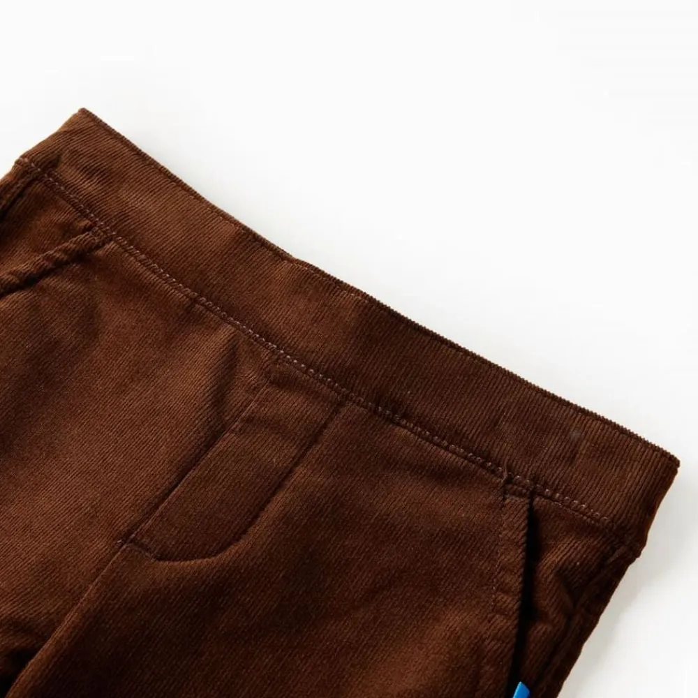 vidaXL Pantalón infantil color coñac 92 Coñac