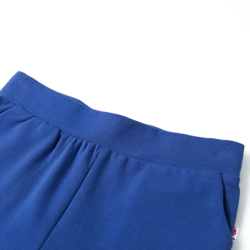 vidaXL Pantalón infantil con perneras anchas cobalto 104 Azul Clearance