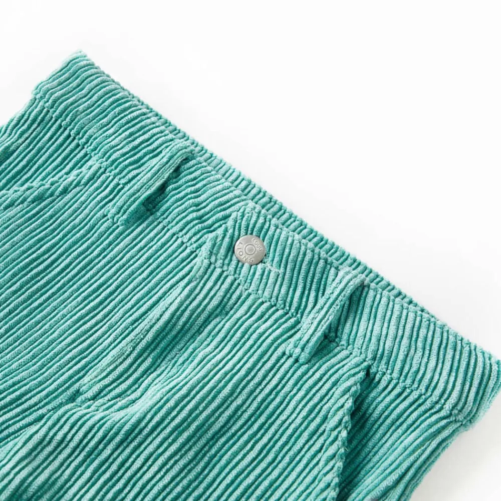 vidaXL Pantalón infantil de pana verde menta 92 Hot