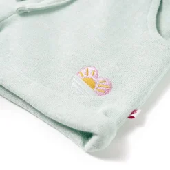 vidaXL Pantalones cortos infantiles con cordón verde claro mixto 116 Menta