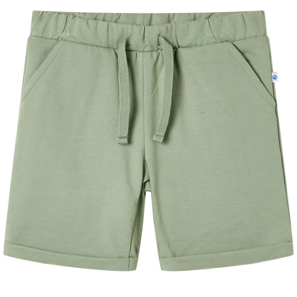 vidaXL Pantalones cortos infantiles con cordón caqui claro 92 New