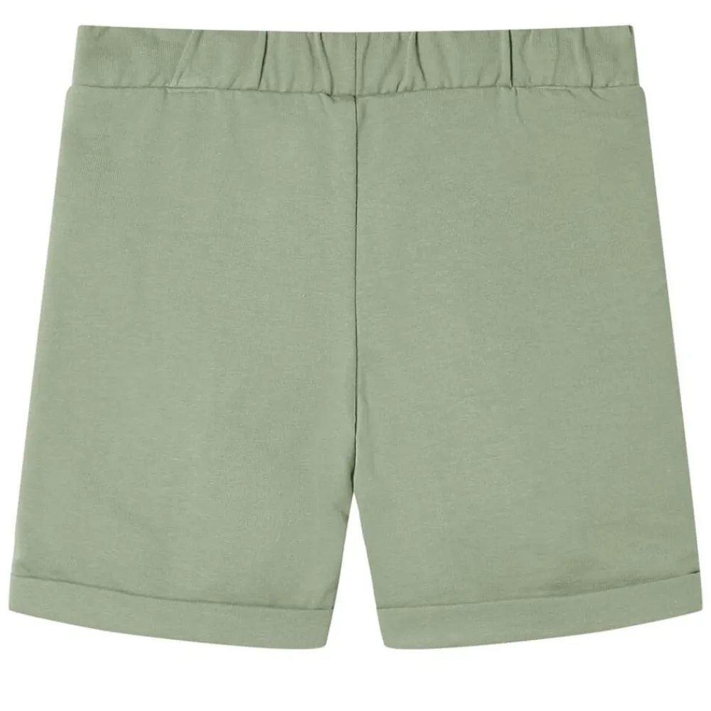 vidaXL Pantalones cortos infantiles con cordón caqui claro 92 New