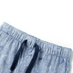 vidaXL Ropa Y Accesorios-Pantalones cortos infantiles con cordón azul oscuro 104