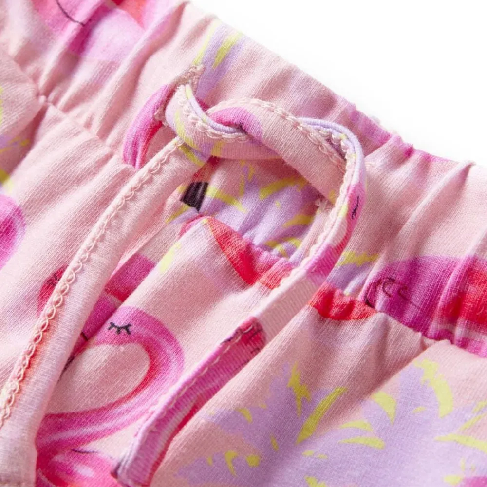 vidaXL Pantalones cortos infantiles con cordón rosa claro 92 Clearance