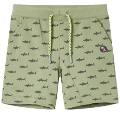 vidaXL Pantalones cortos infantiles con cordón claro 116 Caqui Clearance