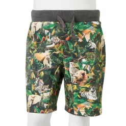 vidaXL Ropa Y Accesorios-Pantalones cortos infantiles con cordón color azul petróleo claro 104