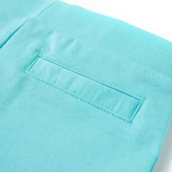 vidaXL Ropa Y Accesorios-Pantalones cortos infantiles con cordón color aguamarina 128