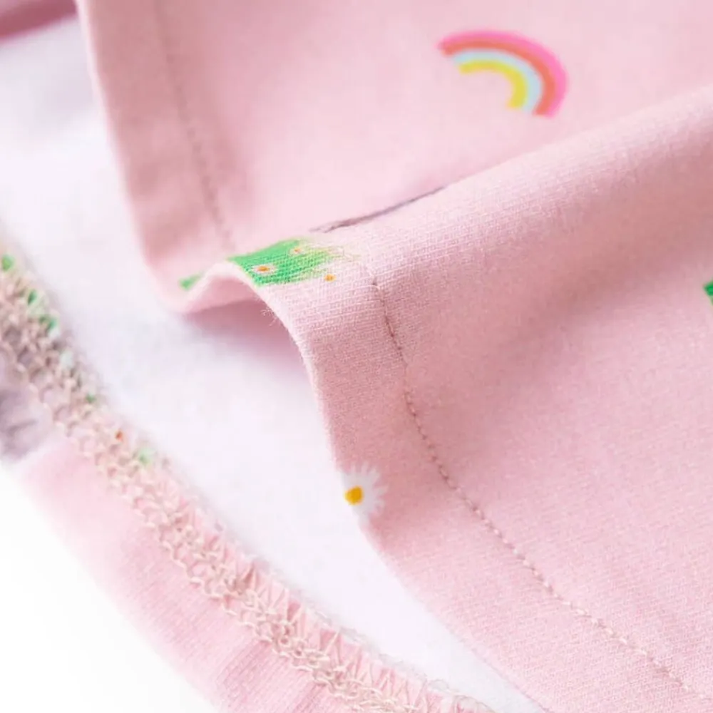 vidaXL Ropa Y Accesorios-Pantalones cortos infantiles con cordón rosa claro 128