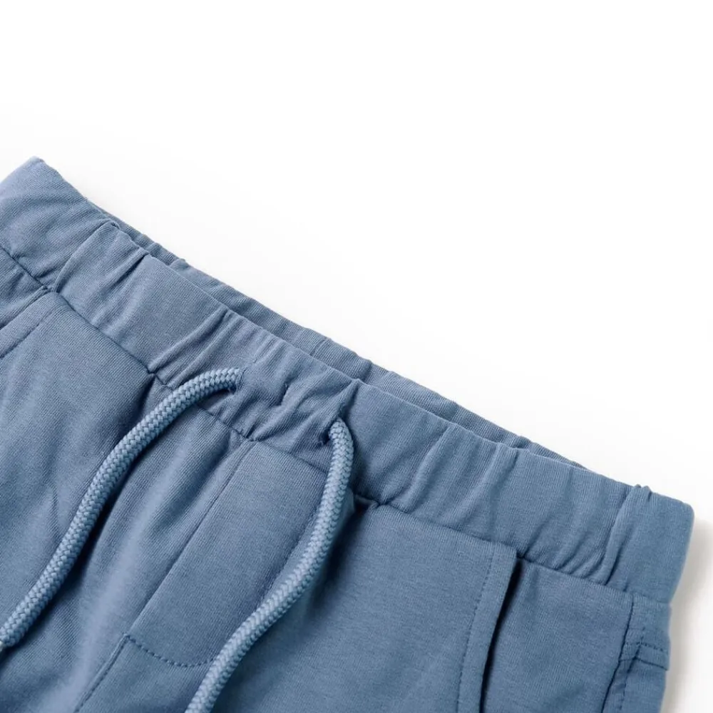vidaXL Pantalones cortos infantiles con cordón oscuro 92 Azul Clearance