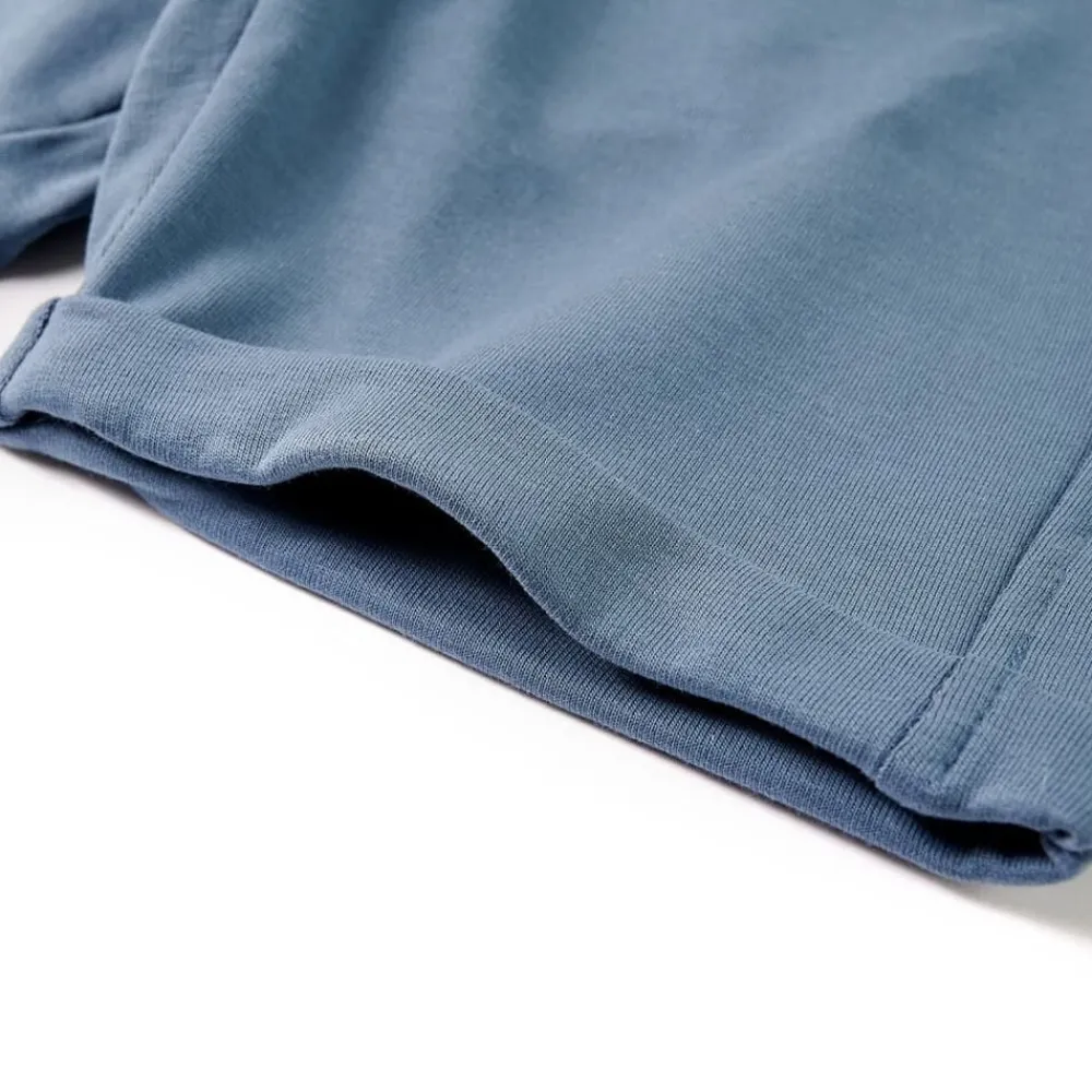 vidaXL Pantalones cortos infantiles con cordón oscuro 92 Azul Clearance