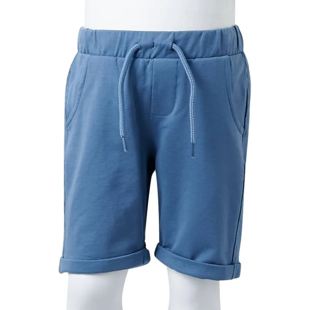vidaXL Pantalones cortos infantiles con cordón oscuro 92 Azul Clearance