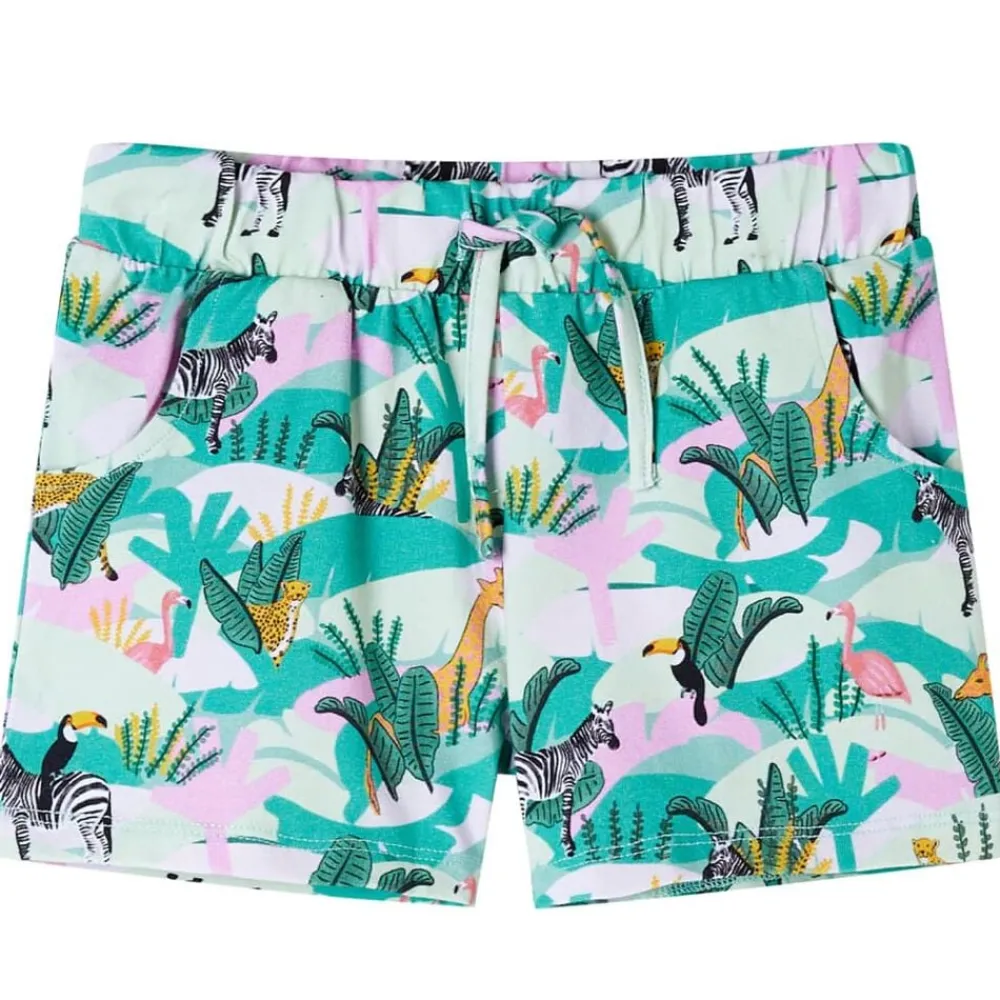 vidaXL Ropa Y Accesorios-Pantalones cortos infantiles con cordón menta claro 92